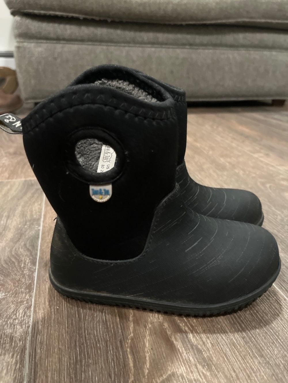 Jan & Jul Kids Waterproof Insulated Boots Black Size 10